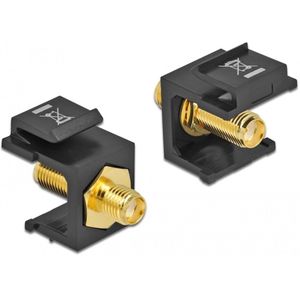 Delock - Keystone Module - Zwart - 1 x SMA Jack - 50 Ohm