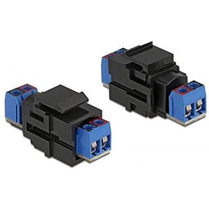 Keystone Module 2 Pin TerminalBlock naar TerminalBlock Black