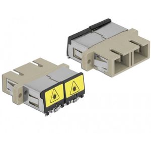 Optische vezelkoppeling met laserbescherming Flip SC Duplex Vrouw tot SC Duplex vrouwelijke multi-mode beige