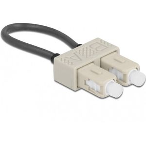 Delock - SC / OM2 - Glasvezel Loopback Adapter - Beige - Invoegverlies < 0,5 dB