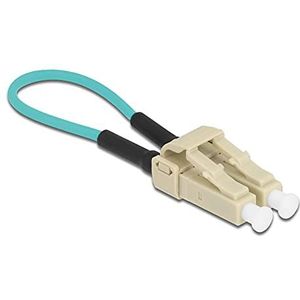 Delock Glasvezel loopback adapter LC / OM3 multimode beige, Netwerk accessoires