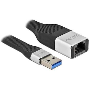 Delock Netwerkadapter FPC lintkabel USB 3.2 Gen1 (USB), Netwerkadapter, Zilver, Zwart