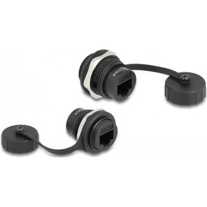 Delock - RJ45 Connector - Zwart - IP67 - Cat.6