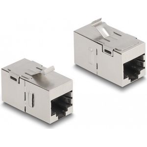 Keystone - Module RJ45 Jack to RJ45 Jack CAT6A - Metaal - Geschikt voor Keystone-poorten