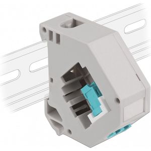 Delock - DIN Rail Adapter - Grijs/Wit/Aqua - LC Duplex Vrouw naar LC Duplex Vrouwelijk - Temperatuur: -40 °C ~ 85 °C