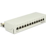 Premium - CAT6 - Patch Panel - Grijs - 12 Poorten, Afgeschermd, Gigabit tot 1000 Mbit/s