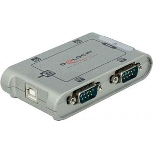 Delock - Adapter USB 2.0 Seriell 4-Port Industrie RS-232