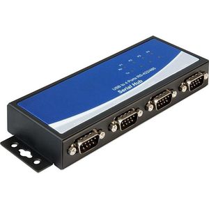 FTDI - USB-A naar 4x 9-pins SUB-D Adapter - Serieel - ESD Bescherming