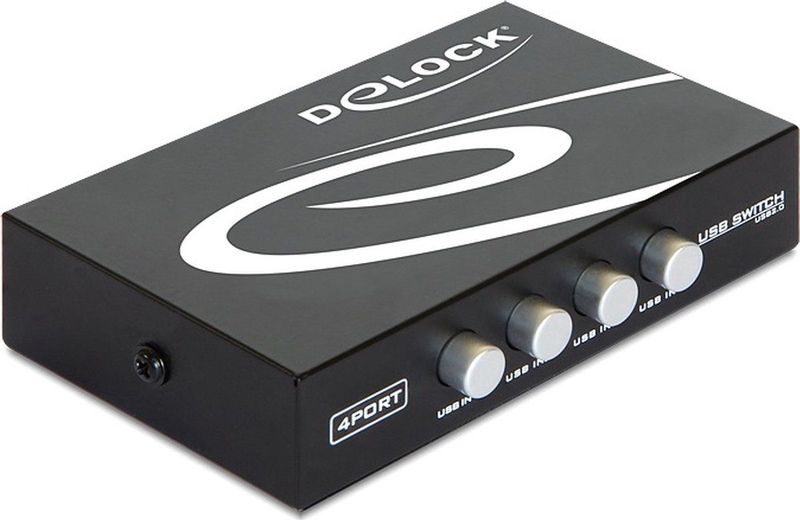 DeLOCK USB Switch - 4 Ingangen - 1 Uitgang