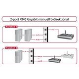 Delock - RJ45 Schakelaar - Handmatig - 3 x RJ45 Aansluiting - Kunststof