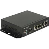Delock - Gigabit Ethernet Switch - 4 Poorten + 1 SFP - Zwart