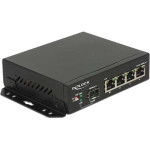 Delock - Gigabit Ethernet Switch - 4 Poorten + 1 SFP - Zwart