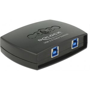 DeLOCK USB schakelaar 2x USB-B naar 1x USB-A - USB3.0 / zwart