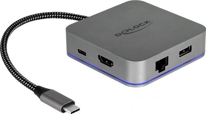 Delock - USB Type-C Docking Station - Grijs - Aluminium