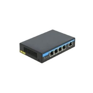 Delock - Gigabit Ethernet Switch - 4 Port Poe - 1 RJ45 - Zwart - 30W per Poort