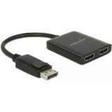 DeLOCK 87769, DisplayPort, 2x HDMI, 3840 x 2160 Pixel, Schwarz, Kunststoff, 1.4/2.2