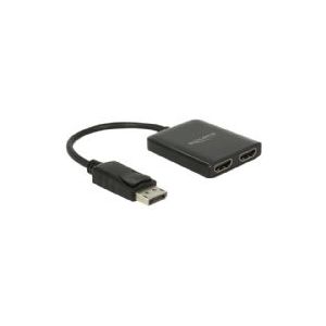 Delock DisplayPort 1.4 Splitter 1 x DisplayPort naar 2 x HDMI MST - De