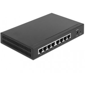 Delock Switch 2.5 Gigabit Ethernet 8-poorts (8 ports), Netwerkschakelaar, Zwart
