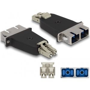 Optische vezel hybride koppeling lc duplex mannelijk tot sc duplex vrouwelijk beige