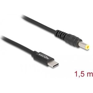 Delock Notebook-Ladekabel USB Typ-C™ Stecker zu 5,5 x 2,5 mm Stecker