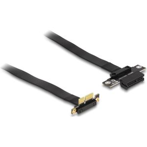 Delock Riser kaart PCI Express x1 plug 90° schuin naar x1 slot met kabel 60 cm, Accessoires voor moederborden