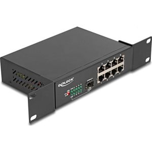 Delock 10" Gigabit Ethernet Switch (9 ports), Netwerkschakelaar, Zwart
