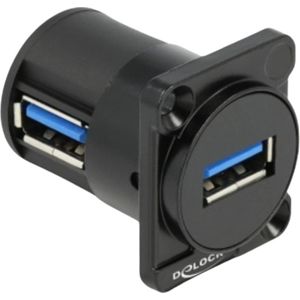 Delock D-Type Module USB 5 Gbps Type-A female to female 90° angled
