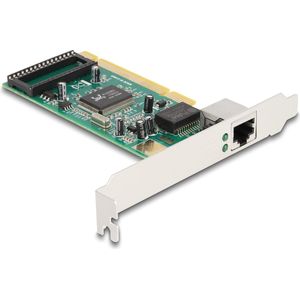 Delock - PCI-kaart - 1 x RJ45 Gigabit LAN - Groen - Grijs
