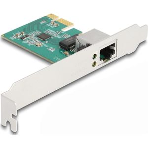 Delock PCI Express x1 kaart naar 1 x RJ45 2,5 Gigabit LAN RTL8125 (PCI-E x1), Netwerkkaarten