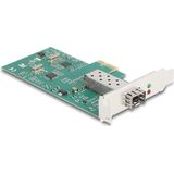 Delock - PCI Express x1 - Netwerkkaart - Groen - 100 Mbps SFP-module Ondersteuning