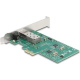 Delock - PCI Express x1 - Netwerkkaart - Groen - 100 Mbps SFP-module Ondersteuning