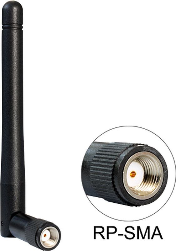 WLAN IEEE 802.11 b/g/n Antenne met SMA-RP (m) connector - 2 dBi