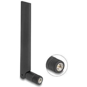 Delock WiFi 6E antenne SMA connector 3 dBi omnidirectioneel met kantelverbinding zwart (WiFi), Netwerkantenne