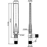 GSM (2G) en UMTS (3G) antenne - omnidirectioneel - SMA (m) - 1-3,5 dBi / zwart