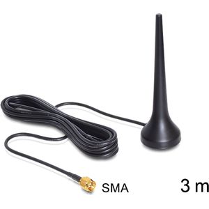 GSM Quadband Antenne met SMA (m) Connector - 2 DBi - 3 Meter
