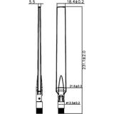 DeLOCK WLAN IEEE 802.11 ac/a/h/b/g/n Antenne met SMA-RP (m) connector - 4 - 7 dBi