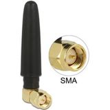 Delock ISM 433 MHz antenne SMA 1 dBi omnidirectioneel flexibel zwart -