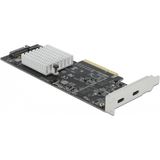 Delock - PCI Express Kaart - Low Profile - 2x USB-C - USB 3.2 Gen2x2 - Controlekaart
