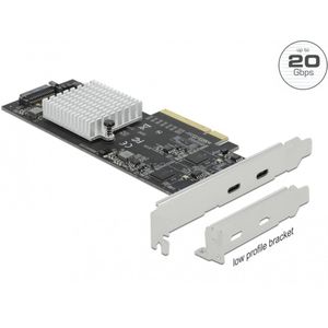 Delock - PCI Express Kaart - Low Profile - 2x USB-C - USB 3.2 Gen2x2 - Controlekaart