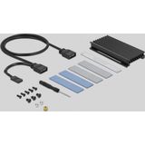 Delock - Host Bus Adapter - PCIe x4 - M.2 NVMe - RGB LED - Storage Controller