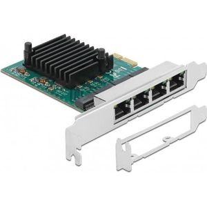 Delock - PCI Express X1 - Kaart - 4 X RJ45 - Gigabit LAN - RTL8111