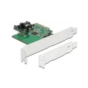 Delock 89029 PCI Express x4-kaart naar 1 x interne USB 10 Gbps Type-E sleutel A 20-pins female