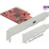 DeLOCK - 89035 - Interfacekaart - USB 3.2 Gen 2 - PCIe - Low-profile