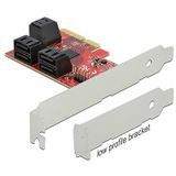 DeLOCK 6 Port SATA PCIe Express x4 card - Low Profile controller