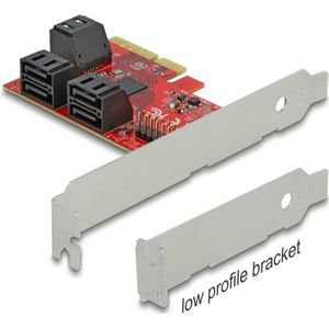 Delock - SATA-controller - PCI-Ex4 - Zwart - 6x SATA 6 Gb/s, Ondersteunt NCQ, S.M.A.R.T., TRIM