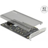 Delock - PCI Express x16 - M.2 Kaart - Zwart - 4x NVMe M.2 Slots