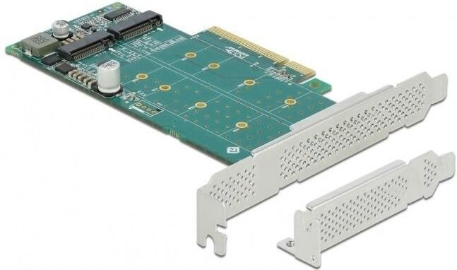 Delock - PCI Express x8 - Storage Controller - Zwart - 2 x interne NVMe M.2 Key M