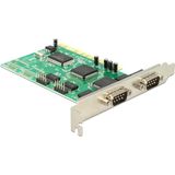 DeLOCK - RS232 PCI Kaart - 4x 9-pins SUB-D - Geschikt voor Windows en Linux