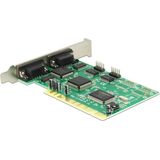 DeLOCK - RS232 PCI Kaart - 4x 9-pins SUB-D - Geschikt voor Windows en Linux