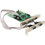 DeLOCK - RS232 PCI Kaart - 4x 9-pins SUB-D - Geschikt voor Windows en Linux